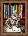  Картина стразами (набор) «Кот ученый» 